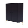 Montana Cover Cabinet With Legs, Shadow/Brass