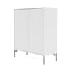Cabinet de couverture du Montana avec des jambes, White-Snow / Matt Chrome