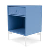 Montana Dream Nightand avec les jambes azur bleu / Blanche-Neige