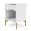 Montana Dream Nightstand With Legs Snow White/Brass