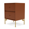 Montana Drift Drawer Module With Legs, Hazelnut/Brass