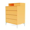 Montana Keep Chest Of Drawers With Legs, Acacia/Flint