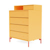 Montana Keep Chest Of Drawers With Legs, Acacia/Rosehip