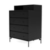 Montana Keep Chest Of Drawers With Legs, Black/Black