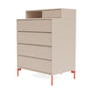 Montana Keep Chest Of Drawers With Legs, Clay/Rosehip