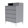 Montana Keep Chest Of Drawers With Legs, Graphic/Matt Chrome