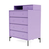 Montana Keep Chest Of Drawers With Legs, Iris/Black