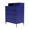 Montana Keep Chest Of Drawers With Legs, Monarch Blue/Black