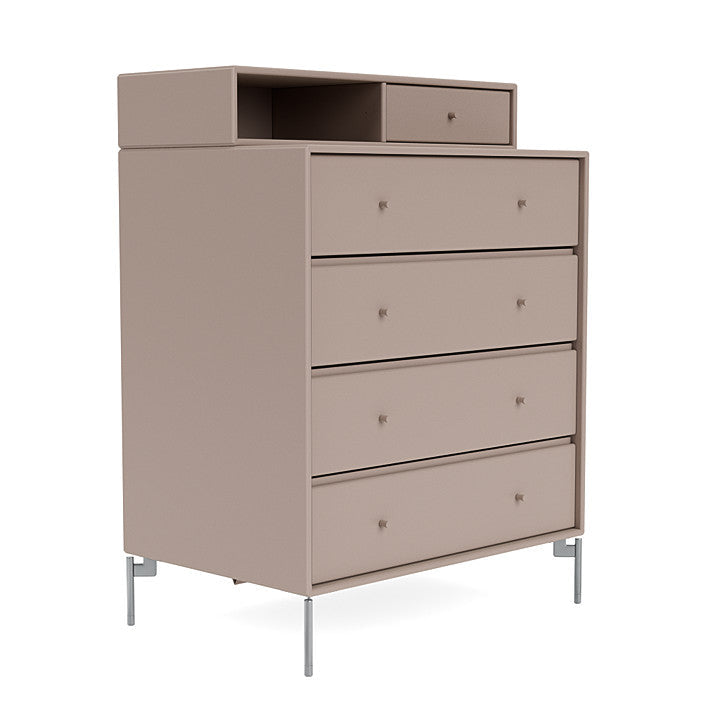 [product_category]-Montana Keep Chest Of Drawers With Legs, Mushroom Brown/Matt Chrome-Montana Furniture-5714322260831-0000KEEP-137-01-MON-3