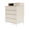 Montana Keep Chest Of Drawers With Legs, Oat/Snow White