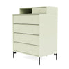 Montana Keep Chest Of Drawers With Legs, Pomelo/Black