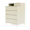 Montana Keep Chest Of Drawers With Legs, Vanilla/Snow White