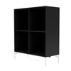 Montana Show Bookcase With Legs, Black/Snow White