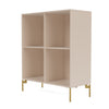 Montana Show Bookcase With Legs, Clay/Brass