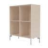 Montana Show Bookcase With Legs, Clay/Matt Chrome