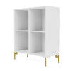 Montana Show Bookcase With Legs, New White/Brass