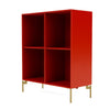 Montana Show Bookcase With Legs, Rosehip/Brass