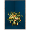  Blomst 05 Poster 30 x 40 cm bleu sarcelle