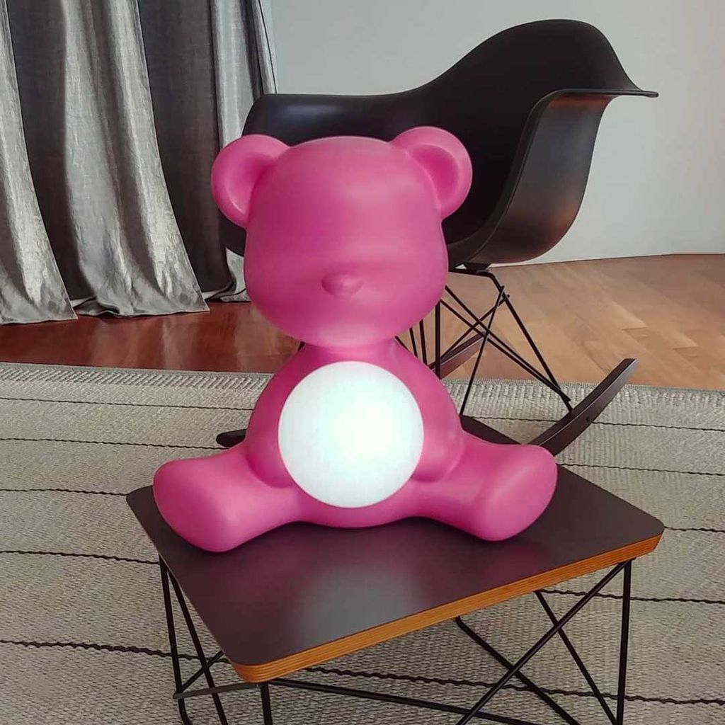 [product_category]-Qeeboo Teddy Girl Led Rechargeable Table Lamp, Purple-Qeeboo-8052049054355-25001VI-QEE-6