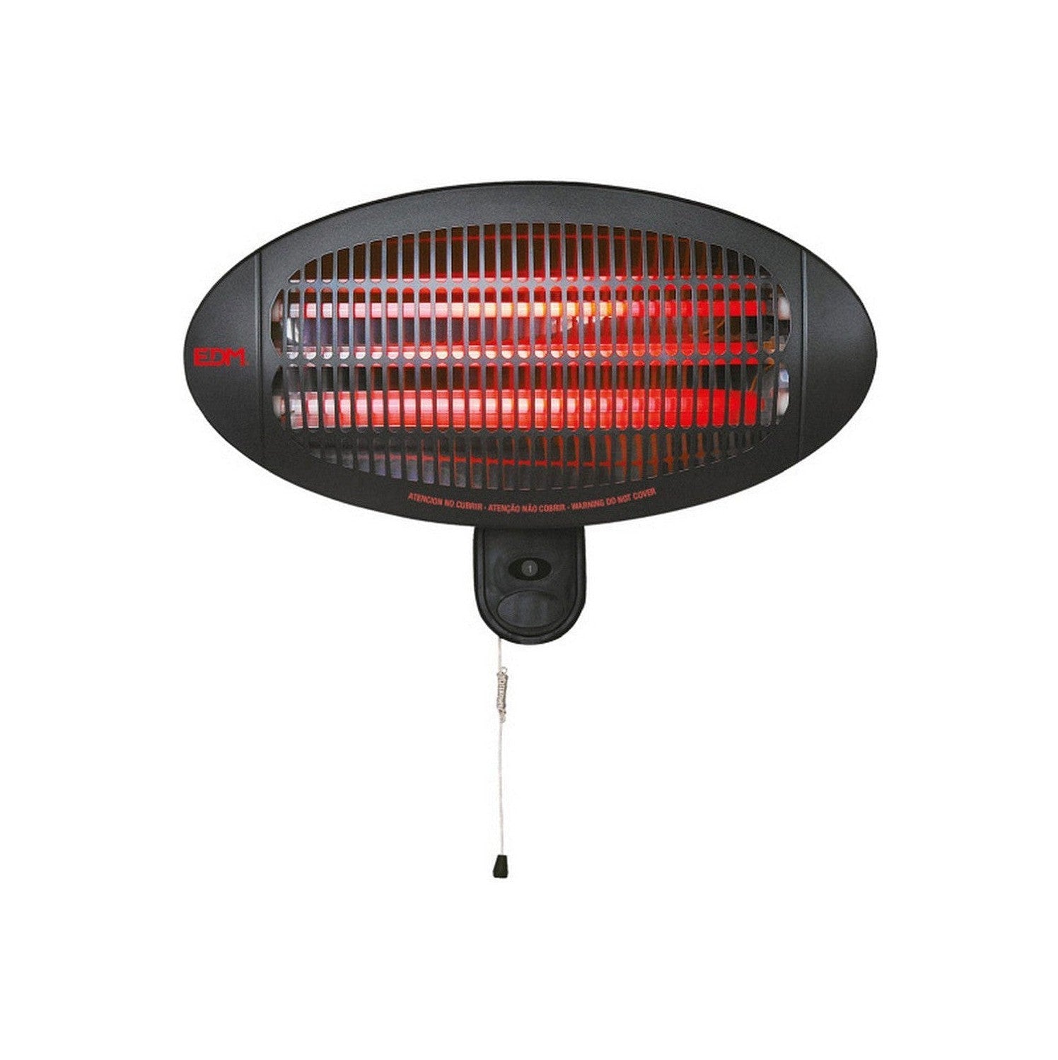 Quartz Heater EDM 07090 Black 2000 W