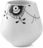 Royal Copenhagen Méga vase noir cannelé, 12cm