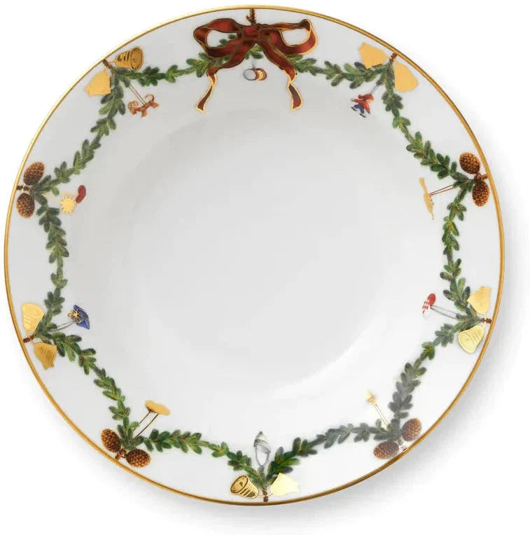 [product_category]-Royal Copenhagen Star Fluted Christmas Deep Plate, 17cm-Royal Copenhagen-5705140243939-1017453-ROY-1