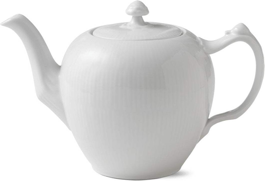 [product_category]-Royal Copenhagen White Fluted Teapot, 100cl-Royal Copenhagen-5705140683315-1017387-ROY-1