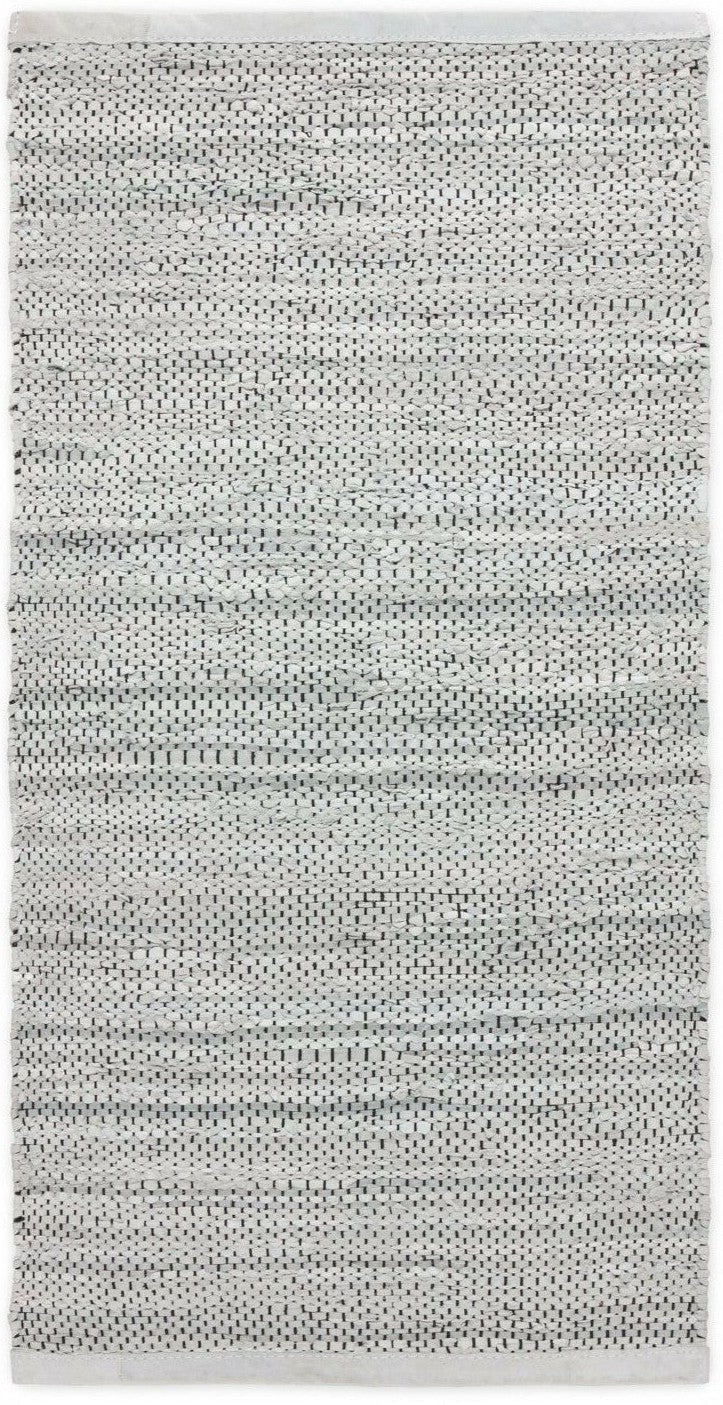 Rug Solid Leather Rug Light Grey, 75 X 300 Cm