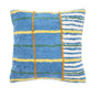 Villa Collection Styles coussin, bleu / jaune / off blanc / vert