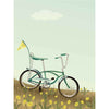 Vissevasse Cykel med en flagplakat, 30 x40 cm