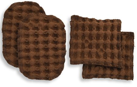 The Organic Company Big Waffle Makeup Pads, Teak