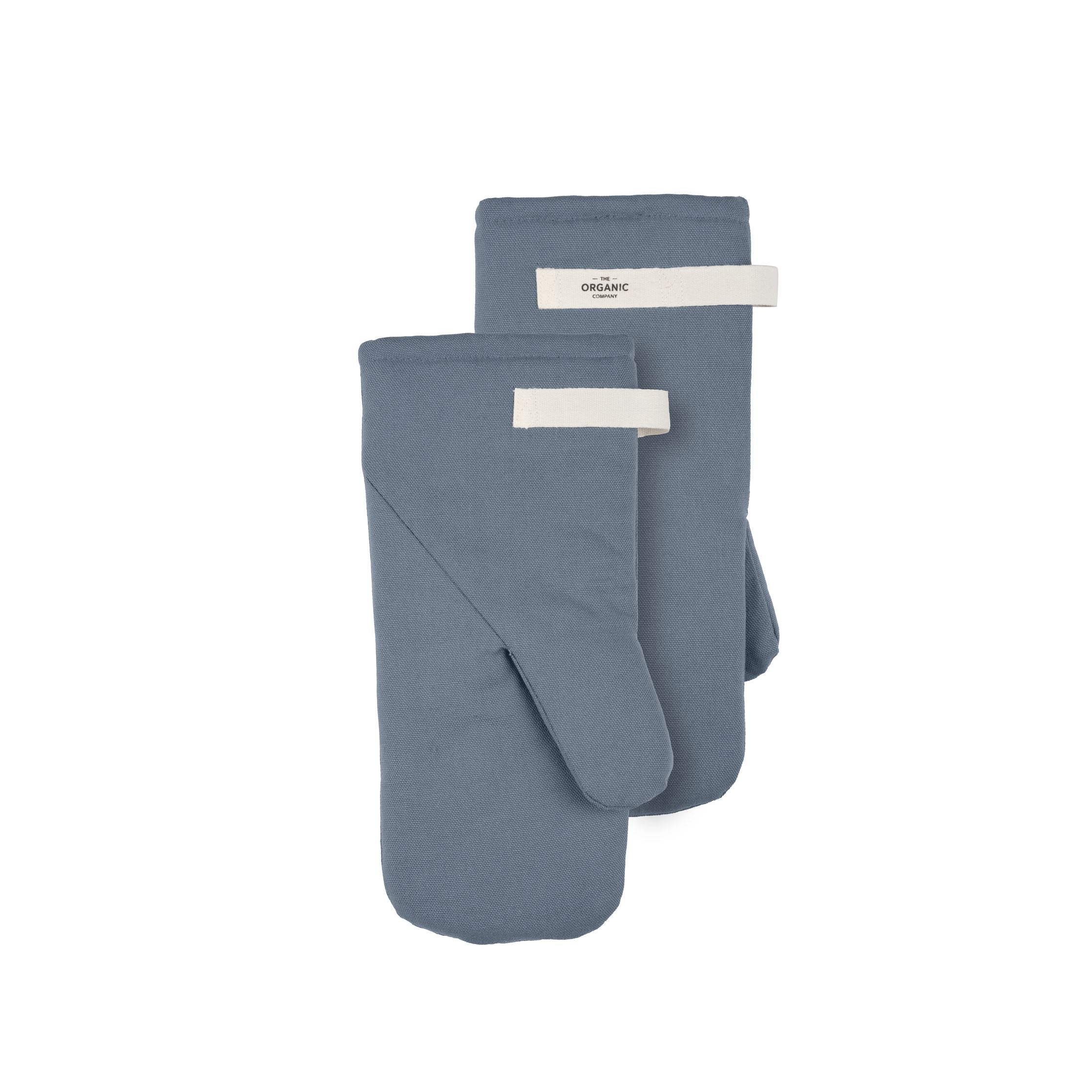 The Organic Company Oven Mitts Medium, Grey Blue