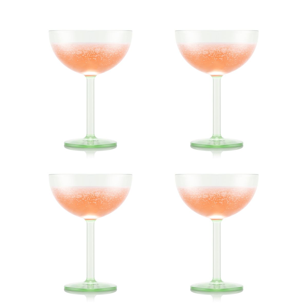 Bodum Oktett Champagne Coupe Glasses 4 Pcs. 0.28 L, Pistachio