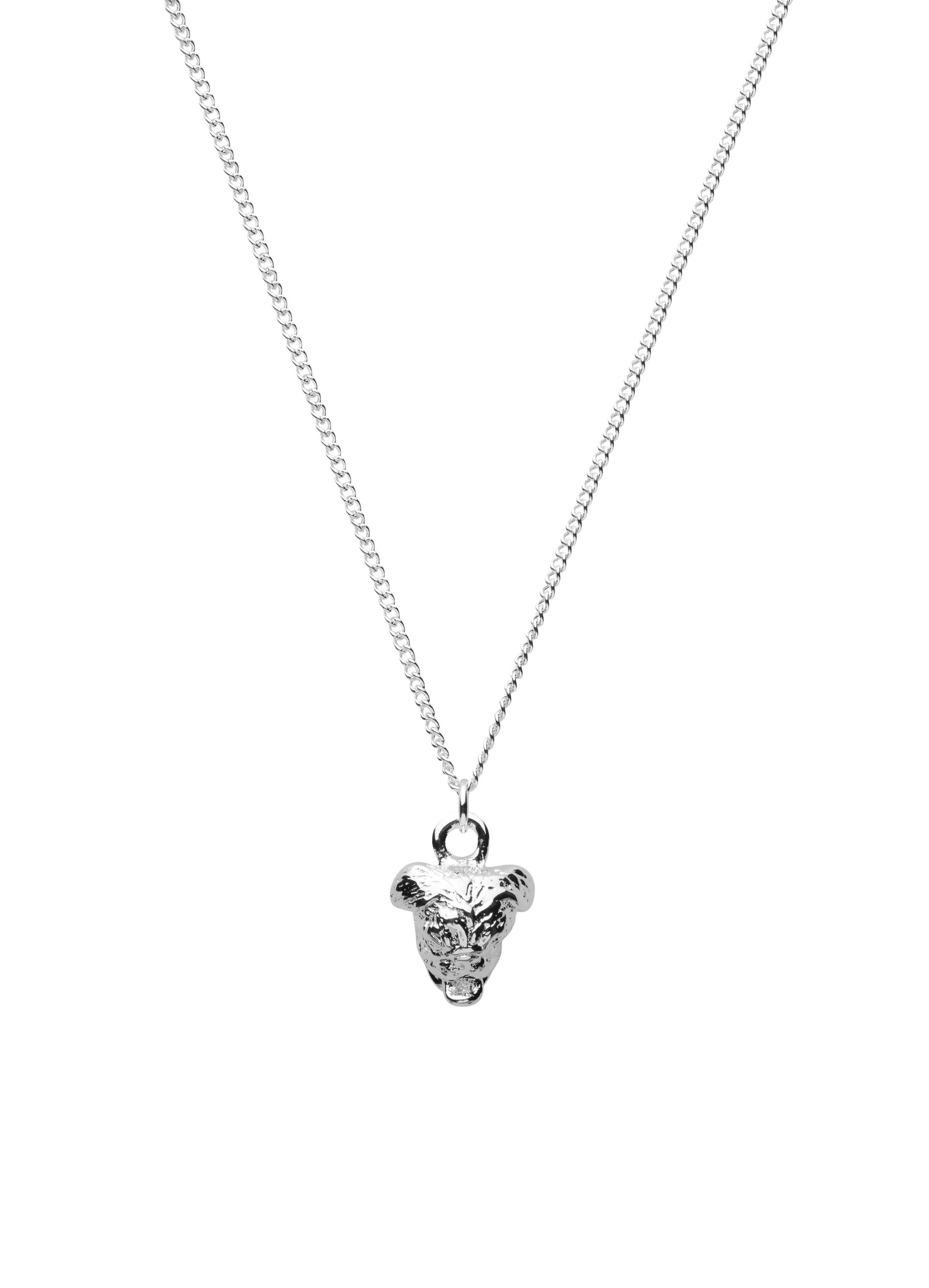 Skultuna Pug Necklace, Silver Plated