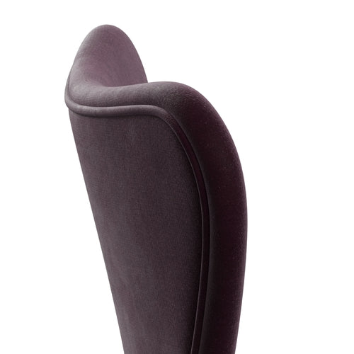 Fritz Hansen 3107 Chair Full Upholstery, Warm Graphite/Belfast Velvet Dark Plum