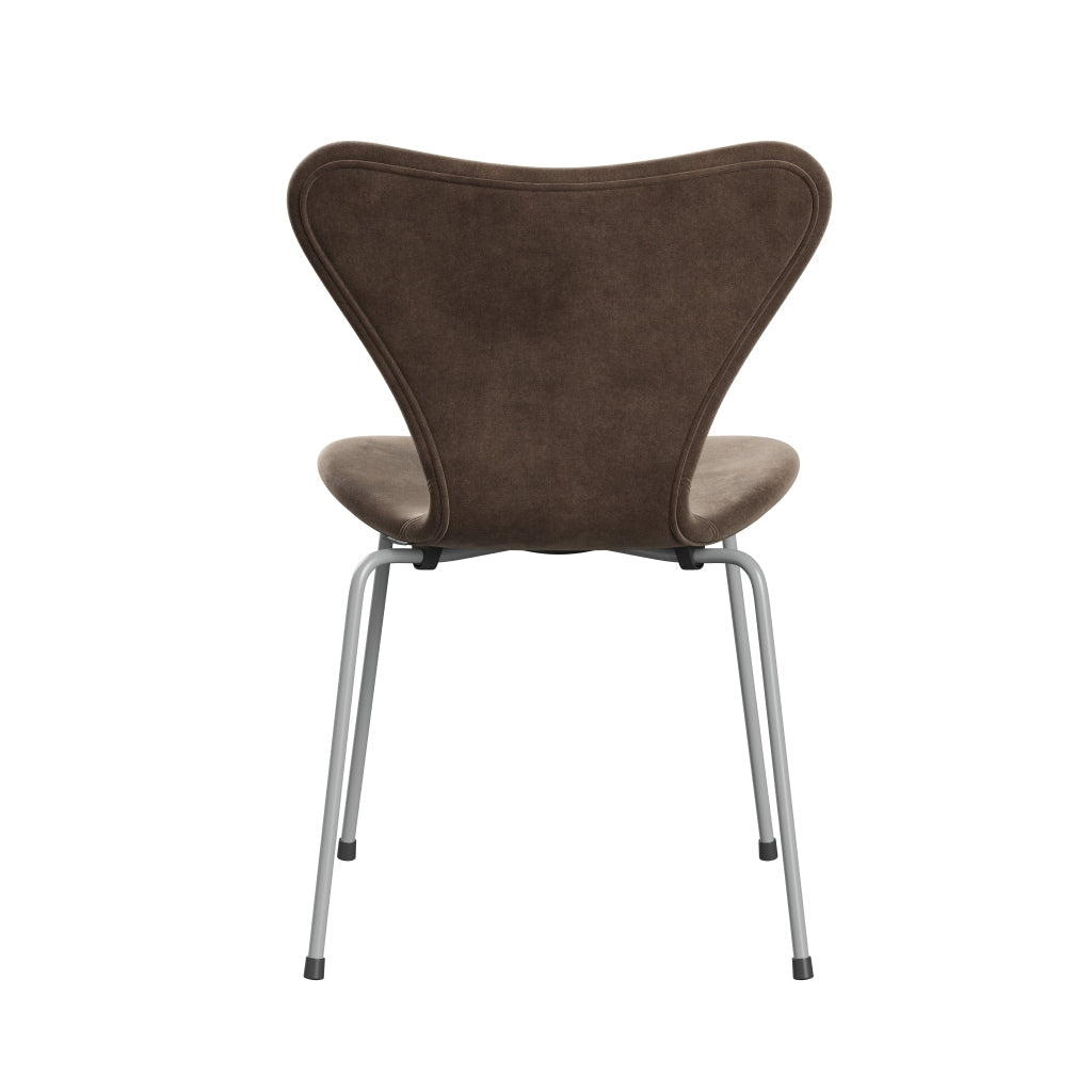 Fritz Hansen 3107 Chair Full Upholstery, Nine Grey/Belfast Velvet Grey Brown