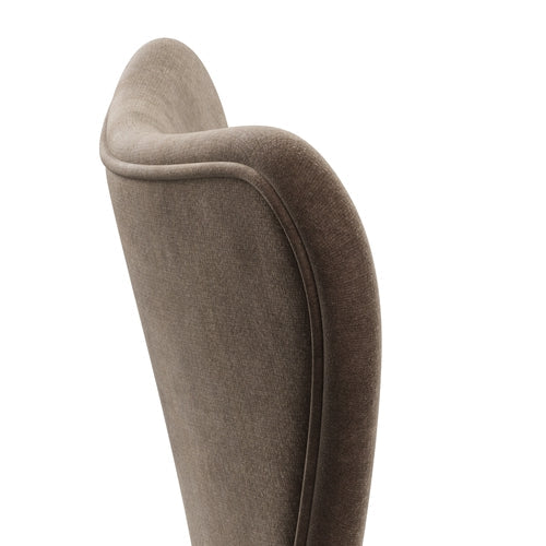 Fritz Hansen 3107 Chair Full Upholstery, Warm Graphite/Belfast Velvet Grey Brown