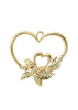 Rosendahl Double Heart H7 Cm Gold Plated