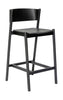 Hübsch Oblique Bar Stool, Black