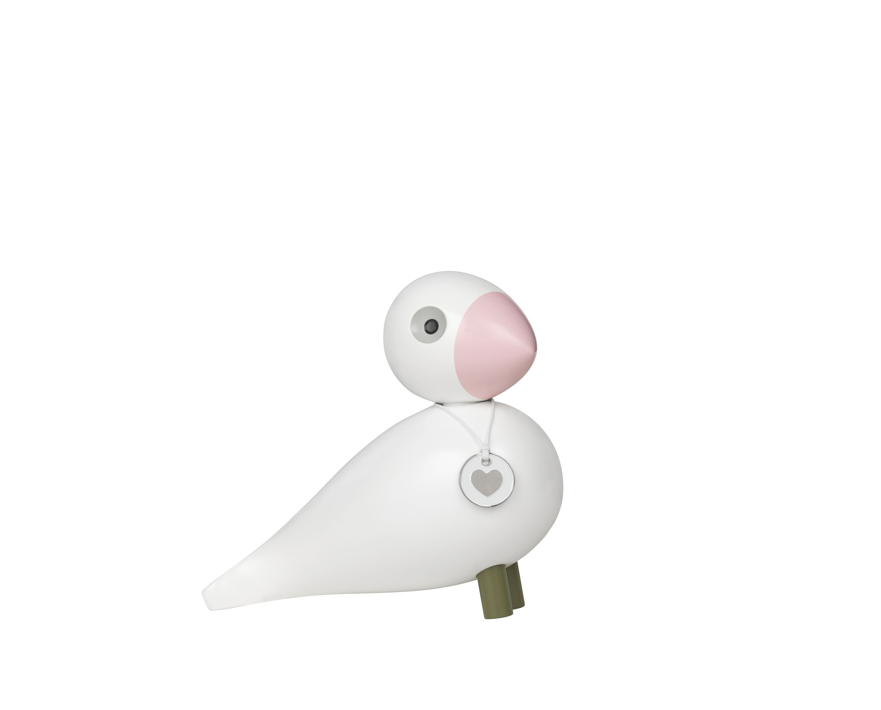 Kay Bojesen Songbird Love H15.5 Cm White/Pink