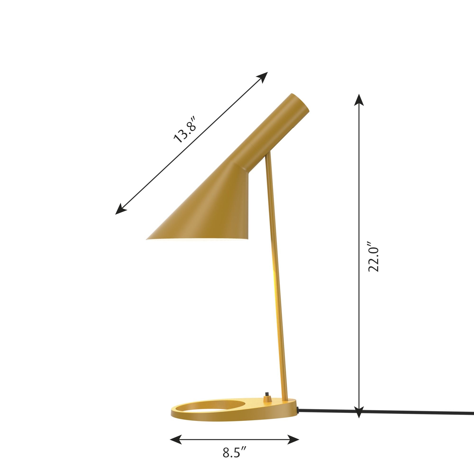 Louis Poulsen Aj Table Lamp V3, Yellow Ochre