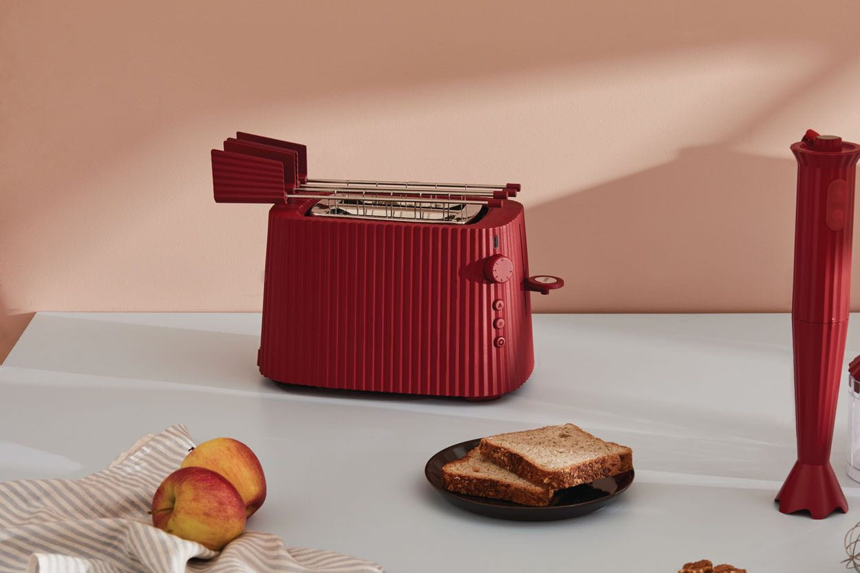 Alessi Pleated Toaster, Red