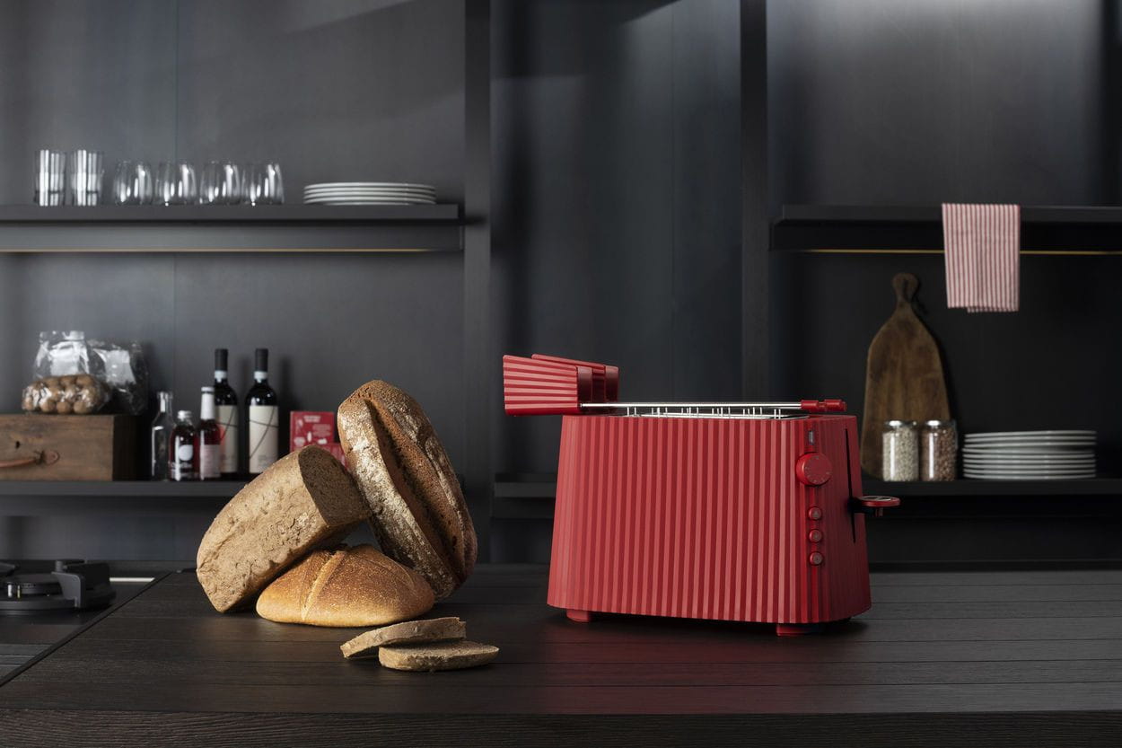 Alessi Pleated Toaster, Red