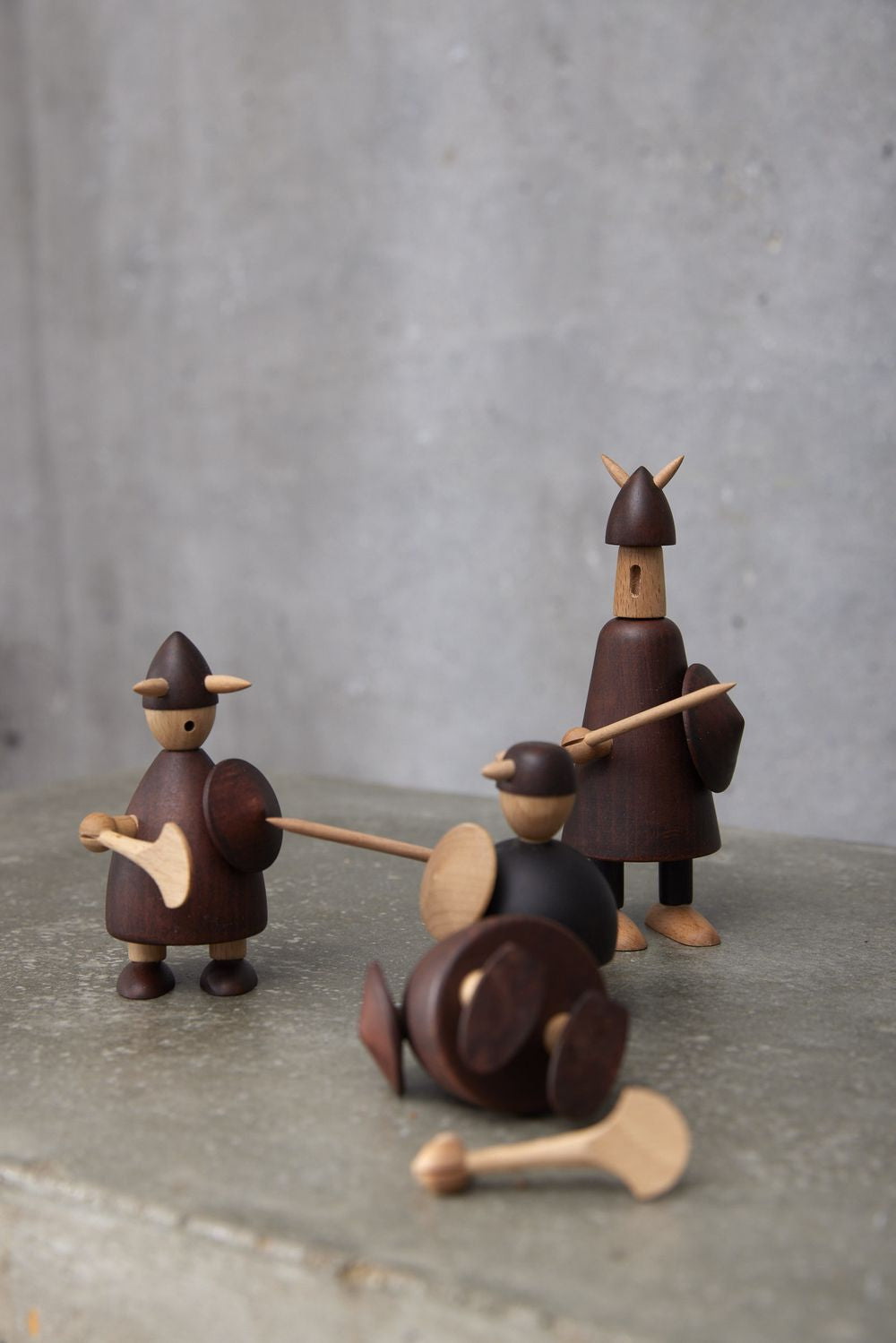 Andersen Furniture The Vikings Of Denmark Wooden Figure, Set Of 3