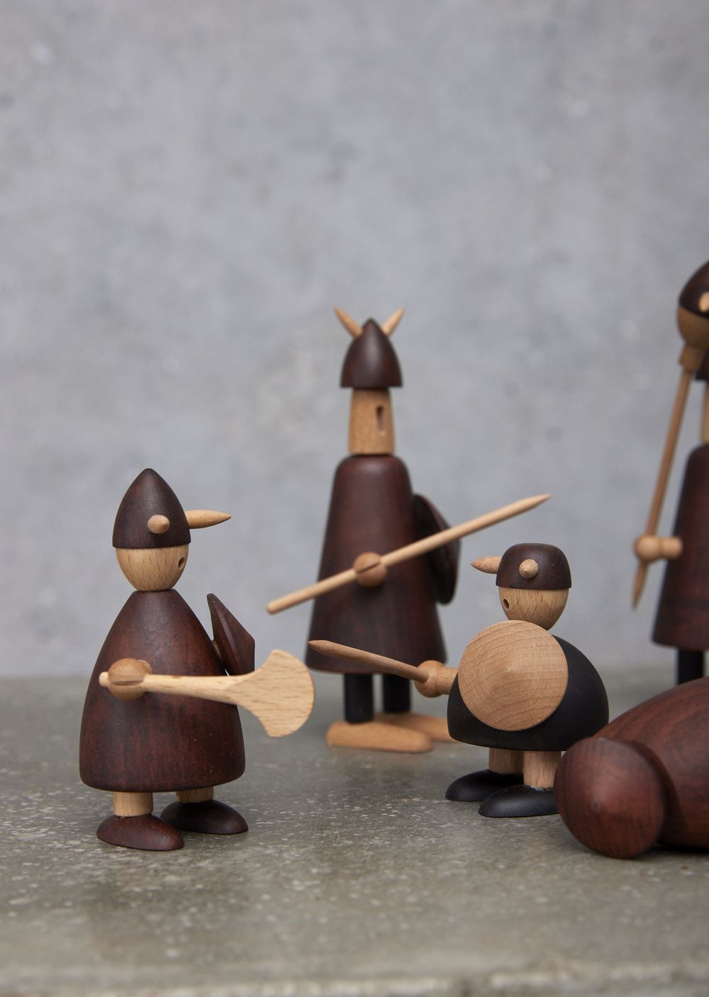 Andersen Furniture The Vikings Of Denmark Wooden Figure, Set Of 3