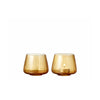 Bitz Kusintha Tealight Holder 2 Pcs. H 7.5 Cm, Amber