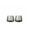 Bitz Kusintha Tealight Holder 2 Pcs. H 7,5 Cm, Smoke