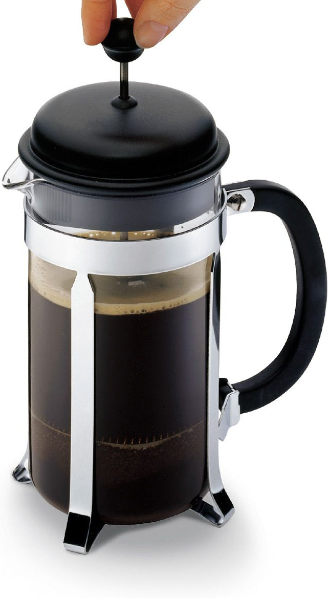 Bodum Caffettiera Coffee Maker With Plastic Lid Stainless Steel 1 L, 8 Cups