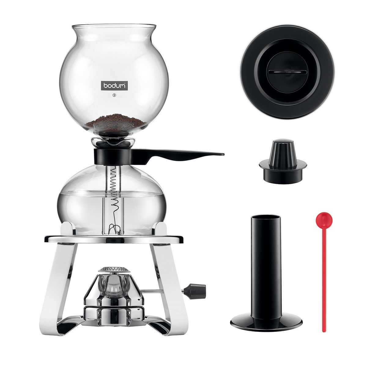 Bodum Pebo Vacuum Coffee Maker With Gas Burner And Accessories, 8 Cups