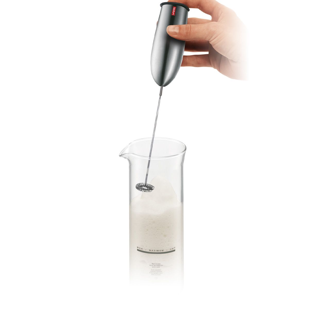 Bodum Schiuma Milk Frother Battery Operated, Chrome